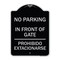 Signmission No Parking No Parking in Front of Gate Prohibido Estacionarse Alum Sign, 24" x 18", BS-1824-23665 A-DES-BS-1824-23665 - alternate 1